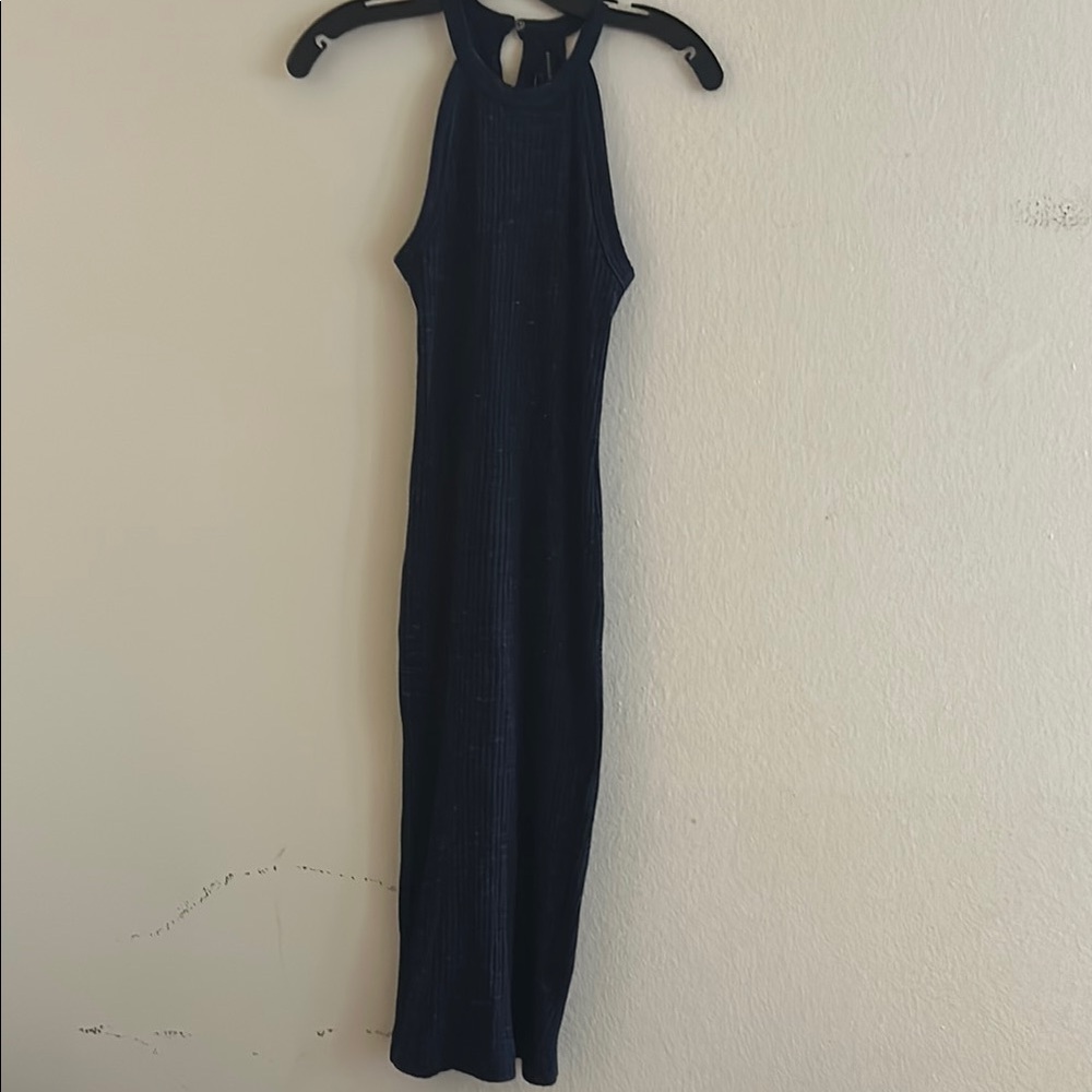 Banana Republic Dark Blue Ribbed Bodycon Dress